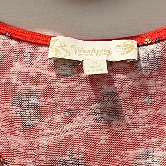SUZANNE BETRO Weekend Boho Floral Sleeveless Top – Size 1X - Picture 2 of 7